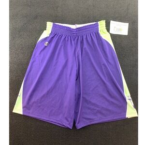 Holloway Ladies Medium Purple‎ Green Athletic Basketball Shorts Eagle Logo
